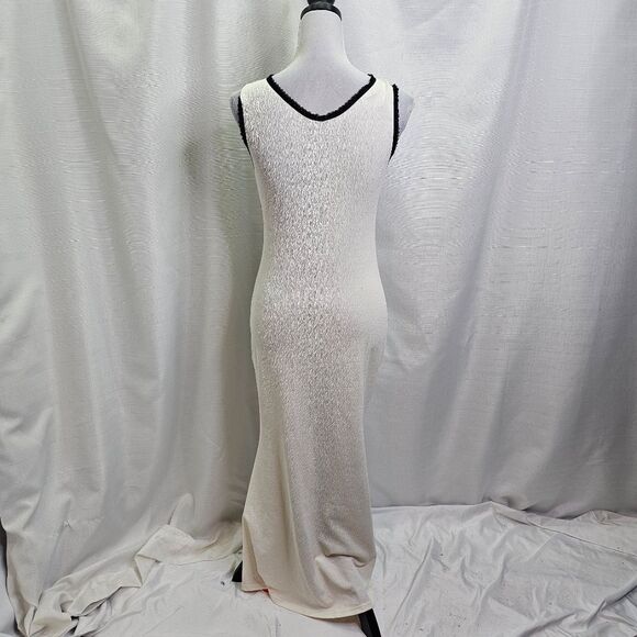 Cider Ivory Maxi Dress with Black Trim Size Medium - Picture 5 of 10
